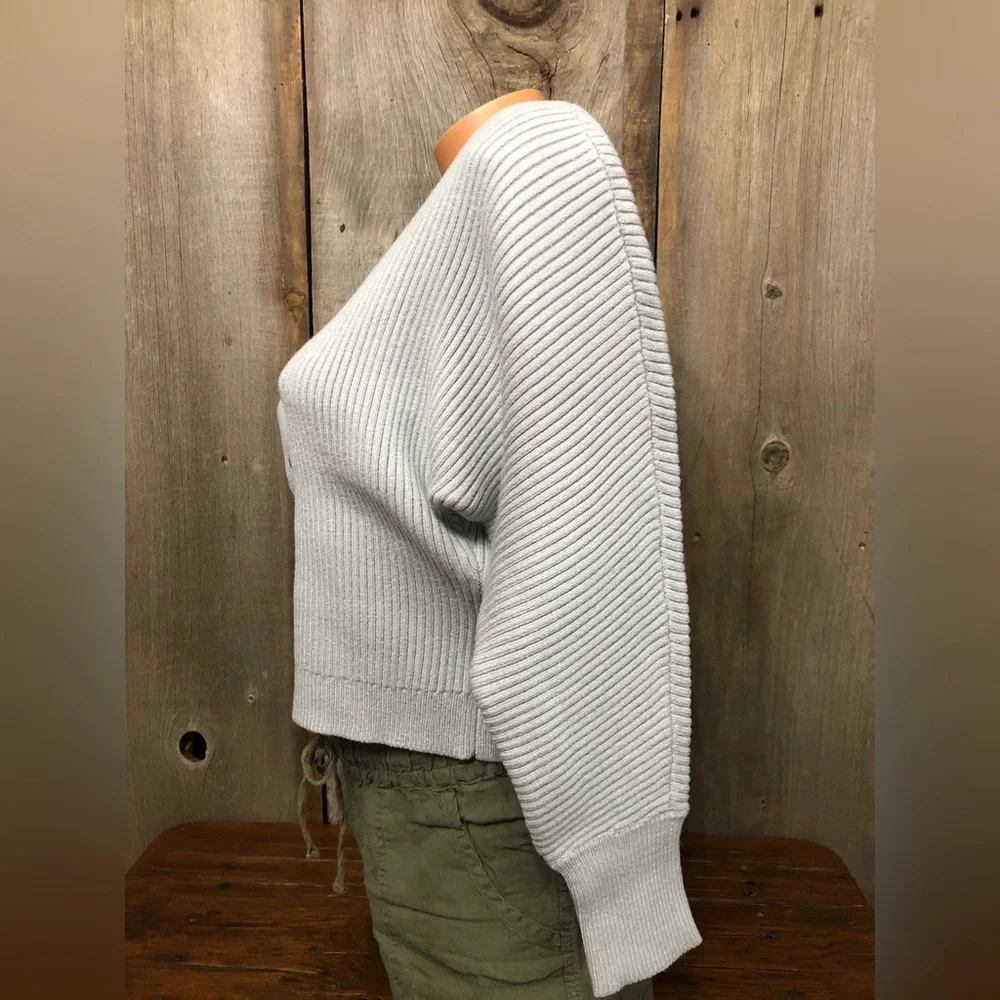 Express V-neck Dolman Sleeve Cardigan in Silver Heather Gray Size Small